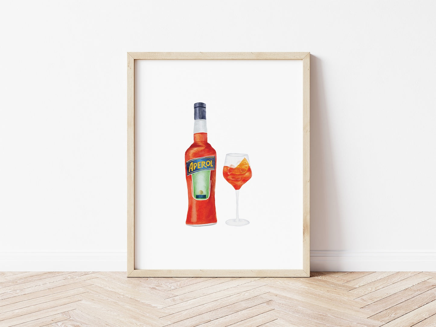 Aperol Watercolor Print