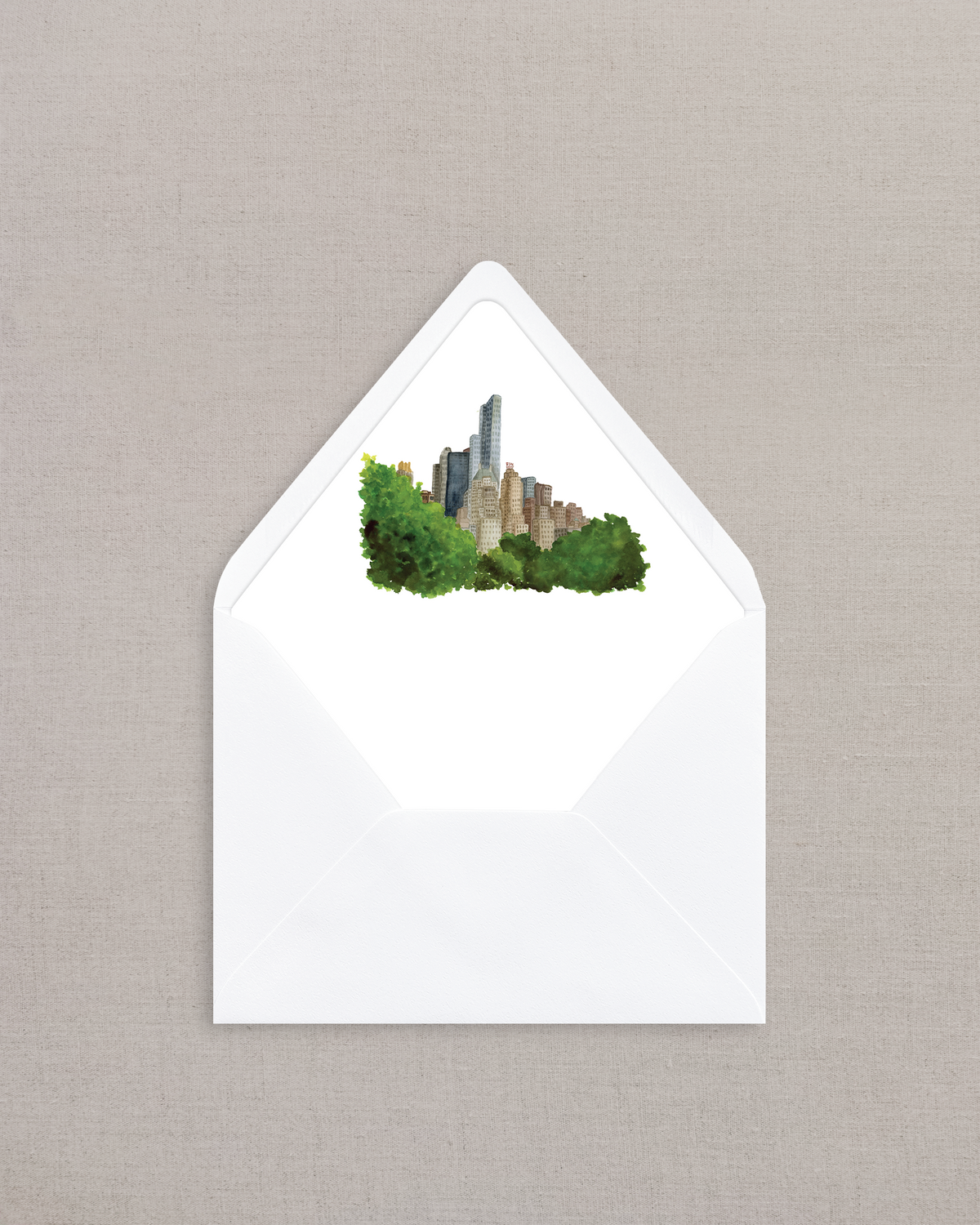 CENTRAL PARK WATERCOLOR LINED ENVELOPES