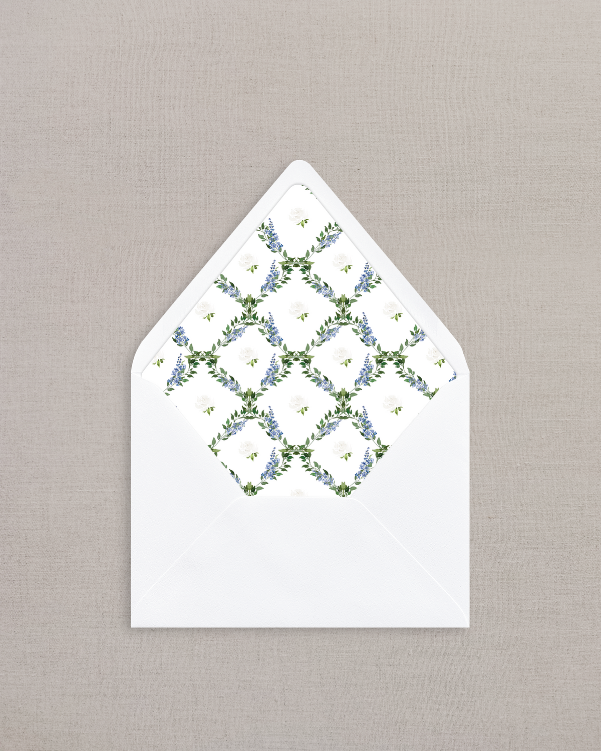 FLORAL TRELLIS WATERCOLOR LINED ENVELOPES