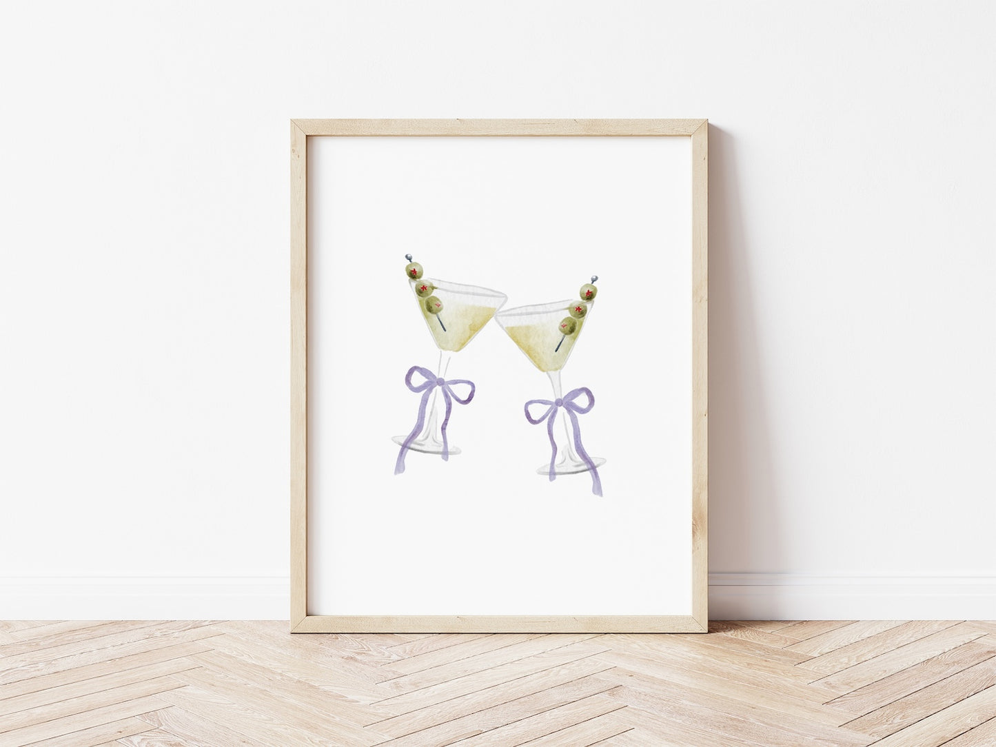 Martinis Watercolor Print