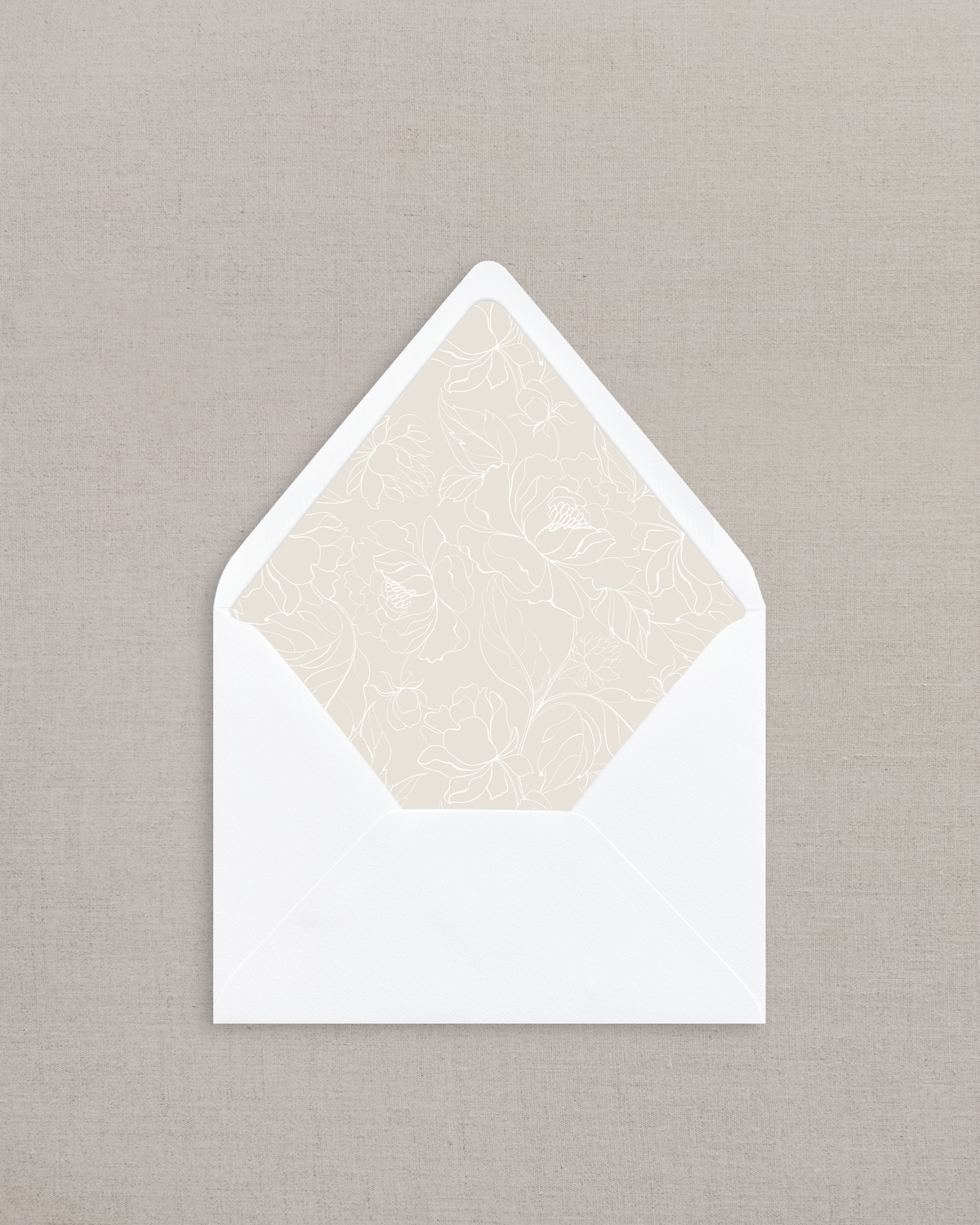 NOIR BEIGE FLORAL LINED ENVELOPES