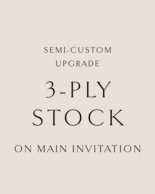 Upgrade to 3-Ply on Main Invitation