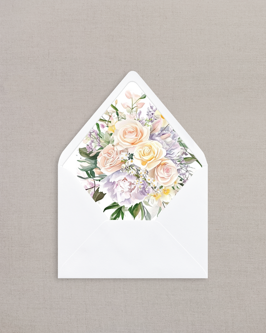 AURORA SPRING FLORAL LINED ENVELOPES