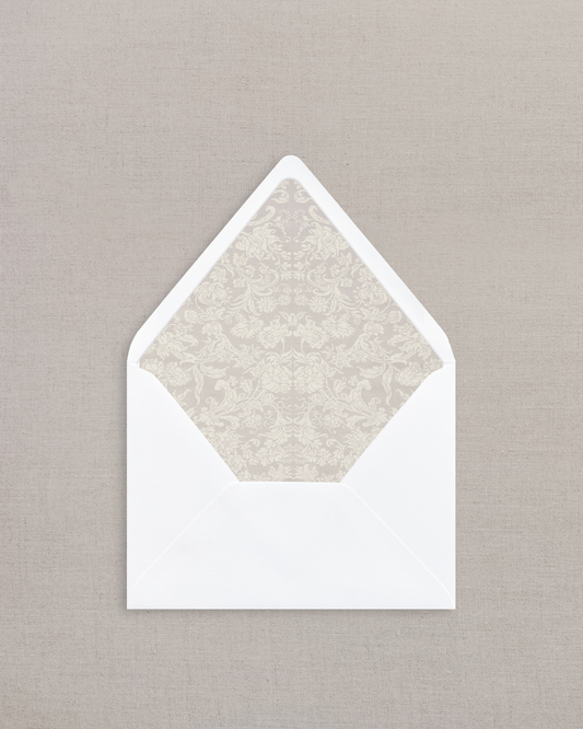 BEIGE DAMASK LINED ENVELOPES