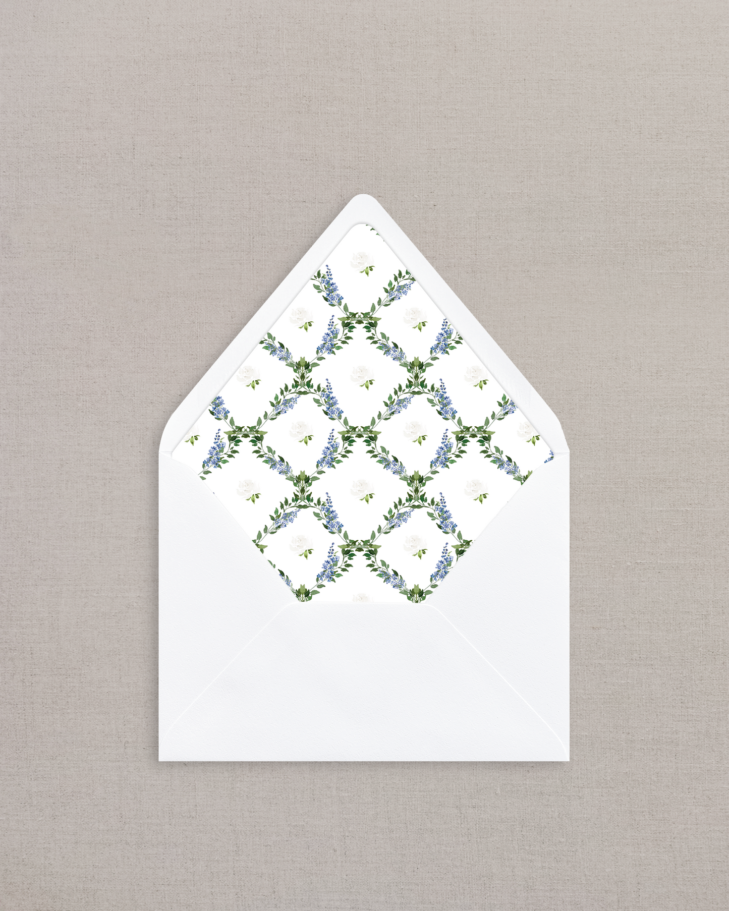 FLORAL TRELLIS WATERCOLOR LINED ENVELOPES