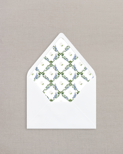 FLORAL TRELLIS WATERCOLOR LINED ENVELOPES