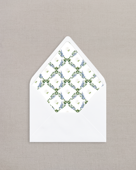 FLORAL TRELLIS WATERCOLOR LINED ENVELOPES