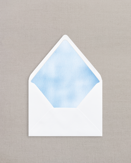 BLUE WATERCOLOR WASH LINED ENVELOPES