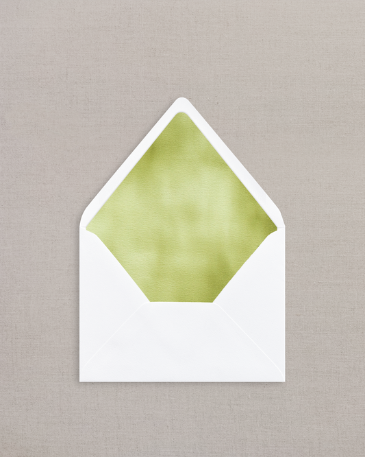 GREEN WATERCOLOR WASH LINED ENVELOPES