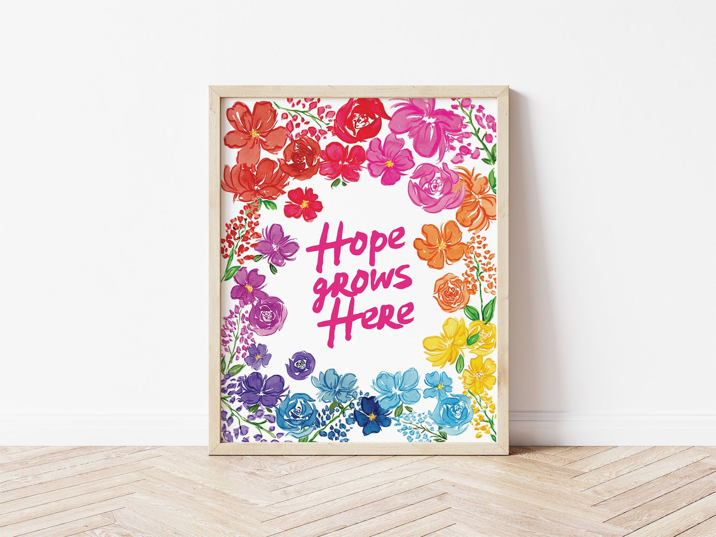 Hope Grows Here Watercolor Print