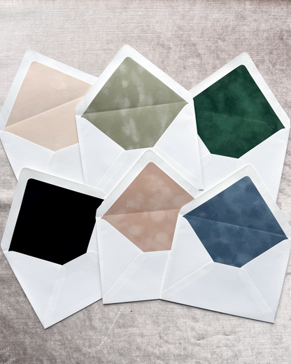 VELVET LINED ENVELOPES