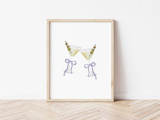 Martinis Watercolor Print