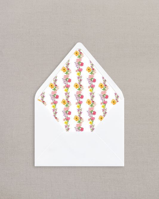 PETALINA FLORAL WATERCOLOR LINED ENVELOPES