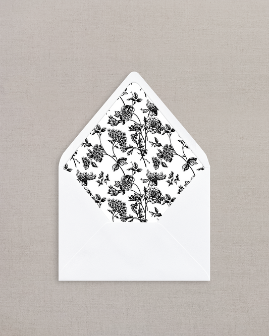 SAGEWOOD BLACK LINED ENVELOPES
