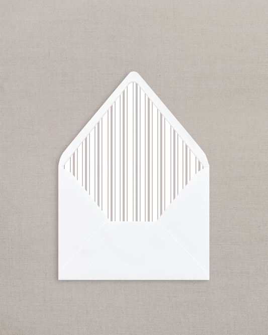 WINDSOR BEIGE STRIPE LINED ENVELOPES