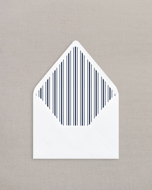 WINDSOR NAVY STRIPE LINED ENVELOPES